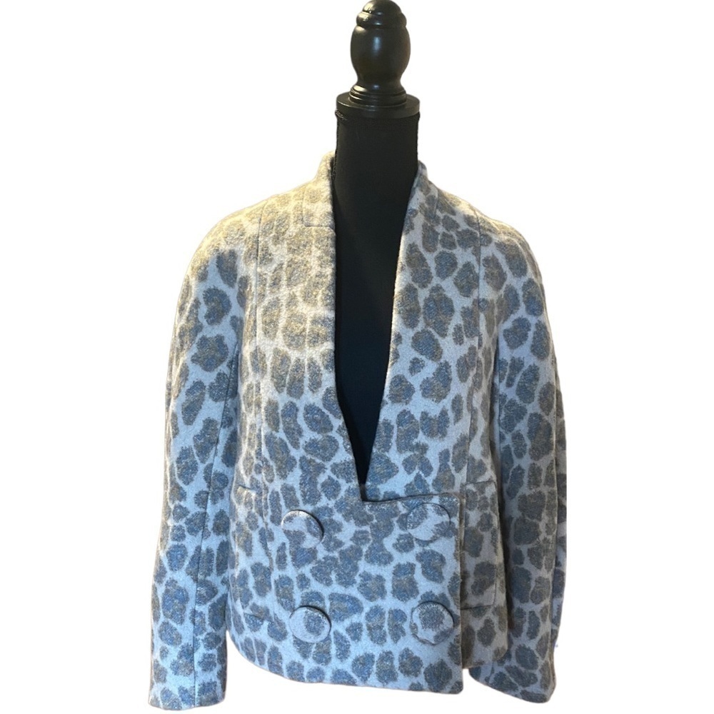 Stella McCartney Snow Leopard Print Coat
